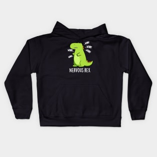 Nervous Rex Cute Dinosaur TRex Pun Kids Hoodie